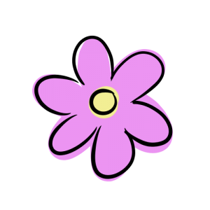 紫色の花のイラスト無料素材