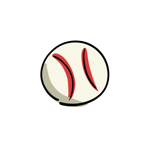 野球ボールの絵のフリー素材