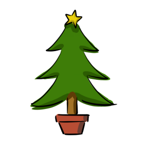 クリスマスツリーのフリーイラスト素材