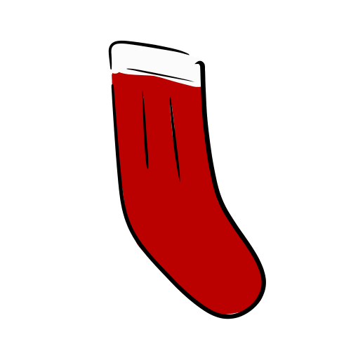 赤い靴下のフリー素材（無料）
