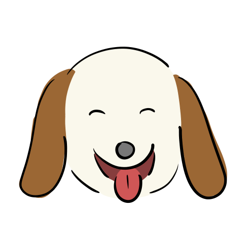 笑う犬のイラスト素材（フリー）