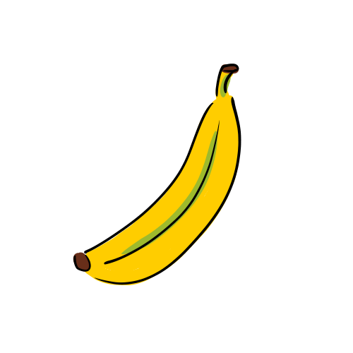 バナナのイラストのフリー素材