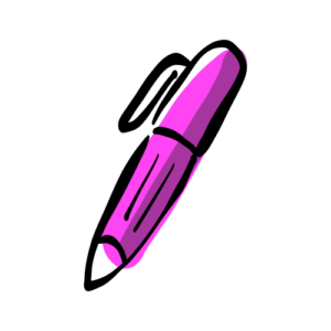 紫色のペン