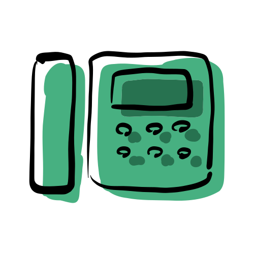 緑色の電話機