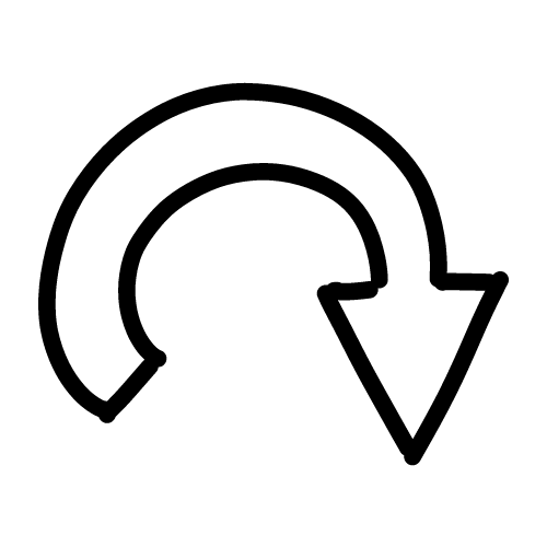 右向き回転矢印